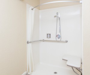 Some Handicap rooms feature roll-in showers