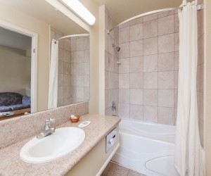 Full bathrooms with shower and tubs